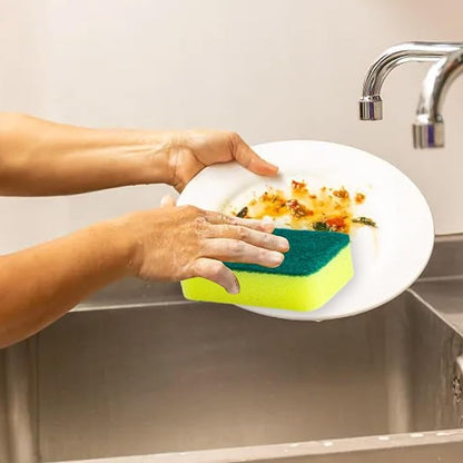 50 Pack Sponges Kitchen, Non-Scratch Heavy-Duty Dish Sponges for Washing Dishes Cleaning Pans Household Bathroom Pots,Durable Green Scrubbing Pads