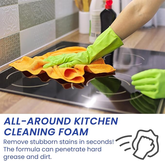 Kitchen Foam Cleaner, All-Round Kitchen Cleaning Foam, Japanese Multi-Purpose Cleaner Spray, Quickly Remove Oil & Dirt and Free Your Hands (3Pcs)