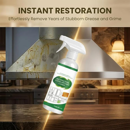 Kitchen Appliance Cleaner Spray, Multi-Purpose Cabinet Cleaner All in One, Kitchen Cabinet Cleaner for Stove Oven Range Hood Countertop, No Rinse No Scratch, 120ml/4oz (2PCS)
