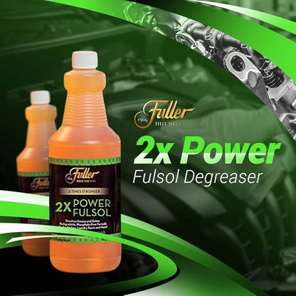 Fuller Brush 2X Power Fulsol Degreaser – Removes Grease, Oil, Grime & Stains – All Purpose Oil, Grease & Grime Cleaner For Bike, Automotive, Grill, Bathroom & Kitchen – Makes 30 Gallons (Pack of 1)