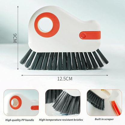 2 in 1 Groove Cleaning Brush Window Track Cleaning Tools, Multifunction Grout Cleaner Tool Grip Brush Hard Bristle Crevice Cleaning Brush for Sliding Door Track, Window Sill, Window Seal