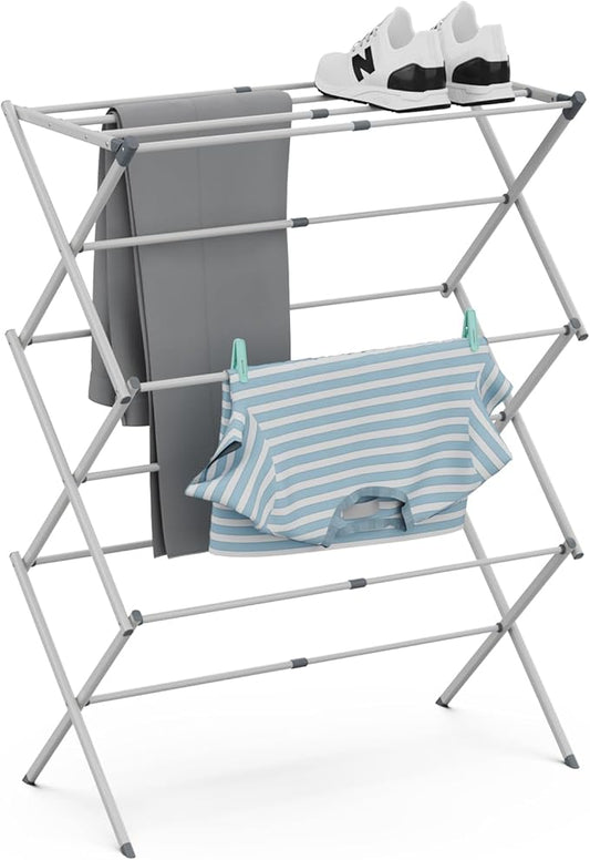 SsngygHme Drying Rack for Laundry, Foldable Clothes Drying Rack, Small Collapsible Dry Rack for Clothes, Use for Indoor & Outdoor Drying Clothes, 40"x29"x14.5"(White)