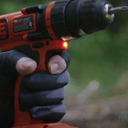Patented Open Index Finger and Thumb Tip Touchscreen Foam Nitrile Gloves for Hiking, Camping, & Outdoor Recreation (Men & Women)