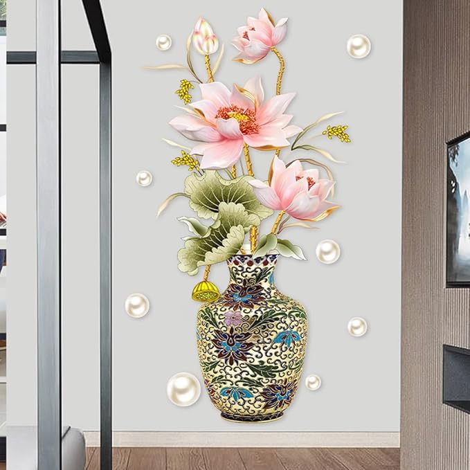 3D Wall Stickers DIY Flower Wall Decal Removable Waterproof Wall Art Decor for Bedroom Living Room Offices Home Decoration