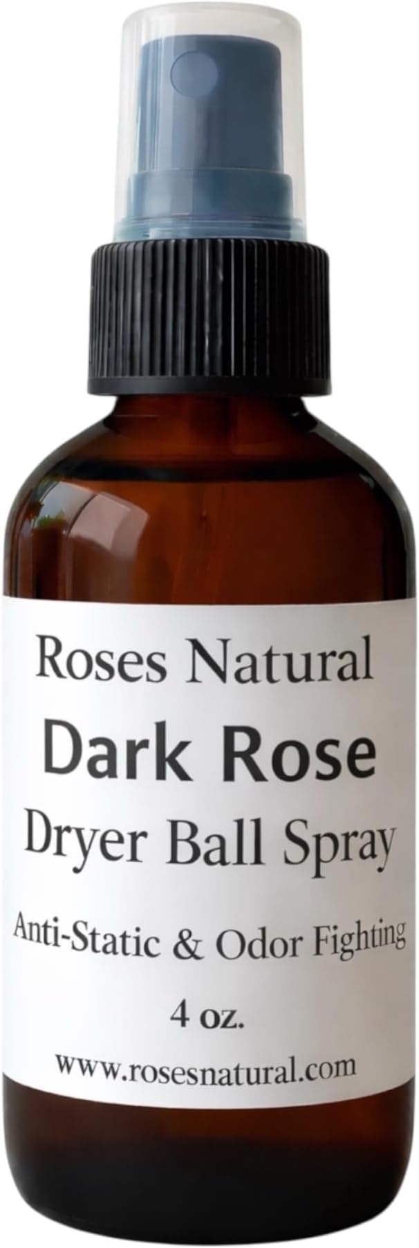 Natural Dryer Ball Spray, 4 oz, Patchouli, Lavender,Essential Oil Laundry Refresher, Fabric Freshener for Clothes, Linens & Wool, Anti-Static & Odor Neutralizer, Made in the USA (Dark Rose)