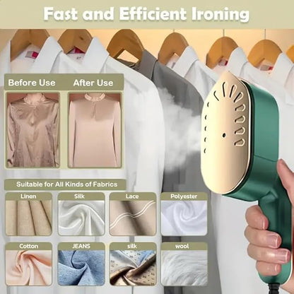 Travel Iron for clothes, Clothes Steamer Handheld for Wrinkle Removal, Small Steam Clothing Irons Foldable portable mini for College Dorm Office Home Garment