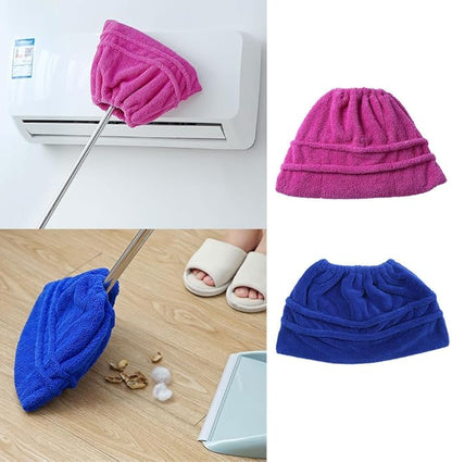 2 Pack Broom Pads to Baseboard Cleaner Tool Sweep Broom Cloth Cover Reusable Microfiber Broom Sweeping Refill for Baseboards Molding Cleaning Tool Cleaning Dust Cobwebs up High Heater