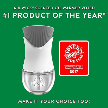 Air Wick Scented Oil Warmer Plugin Air Freshener, White, 6ct