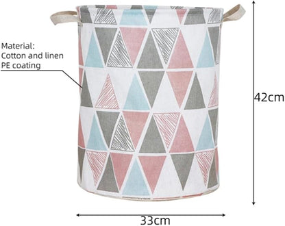 1PC Folding Laundry Basket Round Storage Bin Bag Large Hamper Collapsible Clothes Toy Basket Bucket Organizer Large Capacity