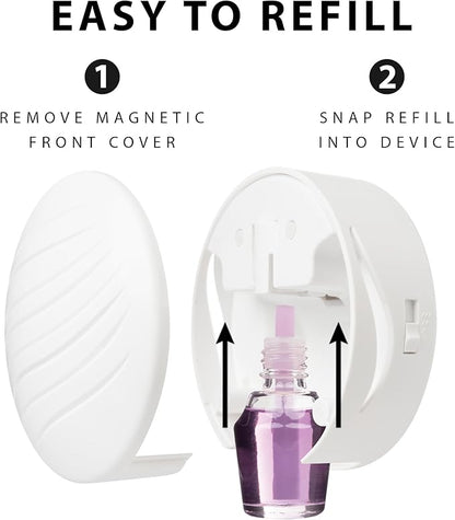 ScentSationals Circle Plug-In Air Freshener Unit - Fragrance Heater with 4 Strength Settings & Swivel Plug - Compatible with ScentSationals Fragrance Oil Refills (2 Pack)