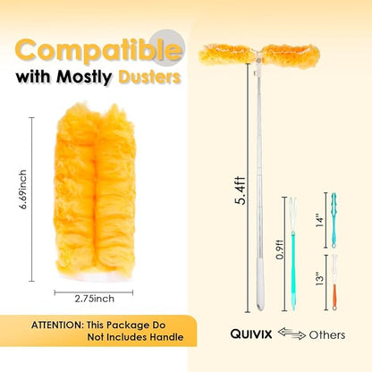 20 Count Compatible with Swiffer Heavy Duty Duster Refills, Unscented 360° Disposable Duster Microfiber Pads for Cleaning Home, Electronics, Blinds, Ceiling Fans, Furniture (Duster Refill Only)