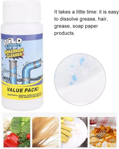 Drain Cleaner Agents Powerful Foaming Deodorizes Clogged Pipes Toilet Cleaner Strengthfully Sink and Dredge Deodorant Powder Agent for Kitchen Dredging