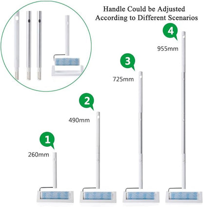 UNIKON 802 Lint Roller Sticky Roller Pet Hair Roller, Long Handle Sticky Mop With 4-Foot Extendable Handle 30 Sheets Roller