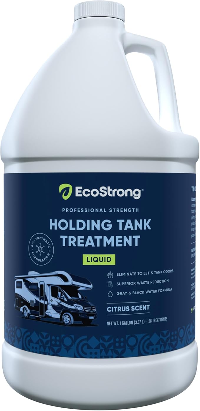 Eco Strong RV Toilet Treatment | RV Black Tank Treatment | RV Holding Tank Digestor, Odor Eliminator, and Cleaner | Perfect for Campers, RVs, Boats, 128 Treatments, Citrus