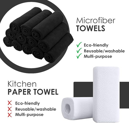 Avalon Towels Microfiber Cleaning Cloths (Value Pack of 36) - Size 16 x 16 Inches, Highly Absorbent Cleaning Rags, Lint Free, Reusable and Washable, Microfiber Towels for Cars