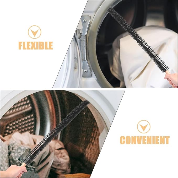 SEWACC Washing Machine Brush and Dryer Vent Cleaner Set, Long Handle Flexible Straw and Drain Cleaning Brushes for Appliance Interior, Lint and Pipe Cleaning Tool, 2 Pieces