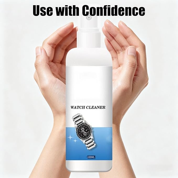 Watch Strap Maintenance Cleaner Spray,Watch Scratch Remover,Quick Jewelry Cleaning Spray,Watch Strap Liquid Suitable for Various Materials (1, 2pcs)