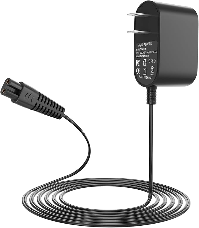 Sigely 9V Charger for Voweek Electric Spin Scrubber Power Cord Compatible with Voweek VWS211 SP02 for LABIGO Cordless Cleaning Brush LA1 Pro Model KS-2619 Replacement 2 Prong Adapter Supply Cord Cable