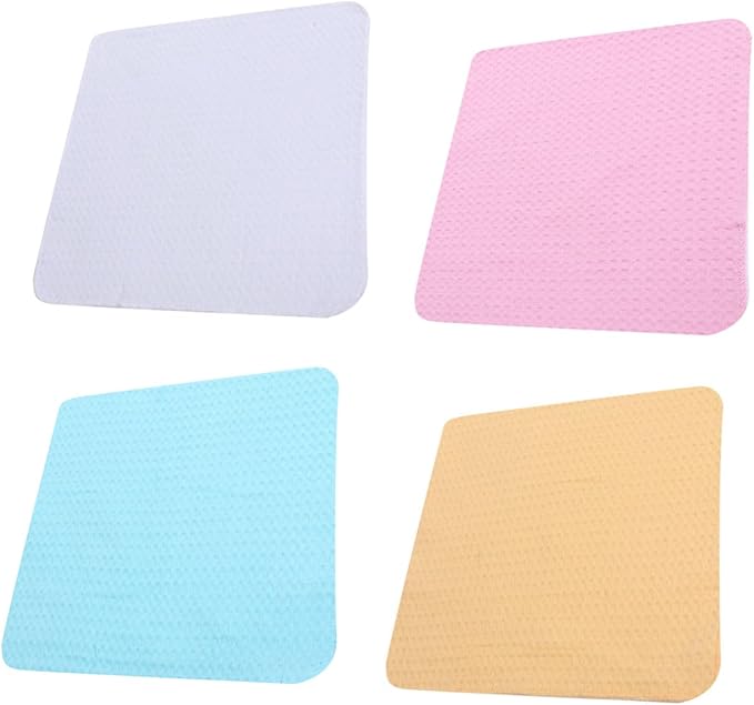 VICASKY 4pcs 100% Cotton Dish Cloth Set, Absorbent Kitchen Cleaning Wipes, Sturdy Lint-Free Cloths for Counter and Dishwashing Use