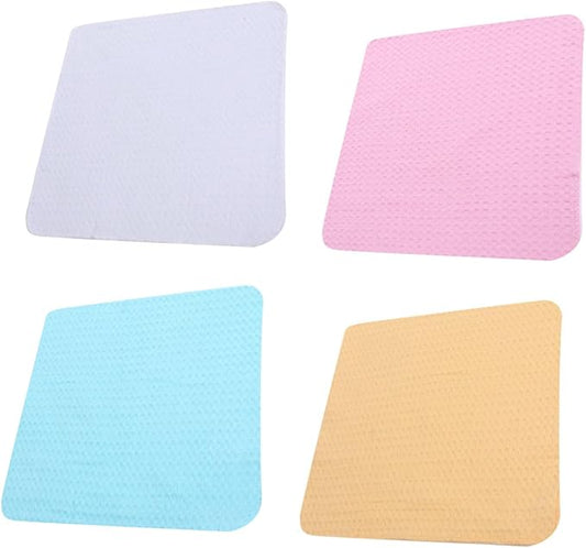 VICASKY 4pcs 100% Cotton Dish Cloth Set, Absorbent Kitchen Cleaning Wipes, Sturdy Lint-Free Cloths for Counter and Dishwashing Use