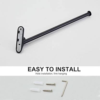 NEWRAIN Wall Mounted Drying Rack, Stainless Steel Folding Laundry Hanging Rack, Matte Black Swivel Space Saving Clothes Hanger Rack for Bedroom Bathroom Laundry