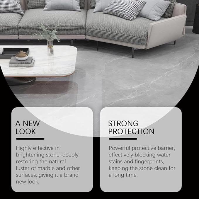 Marble Polishing Paste, Professional Granite & Quartz Cleaner & Sealer for Countertops, Floors, and Walls - Stone Protector with Water Stain & Fingerprint Resistance, 100g ﻿