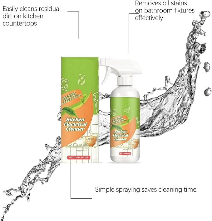 Electrolyzed Ion Kitchen Cleaner Spray,fly Cleanse Spray, Natural Enzyme Formula Multi-Purpose Cleaner for Oven, Stove, Range Hood & All Household Appliances, Easy Cleaning Solution (3pc)