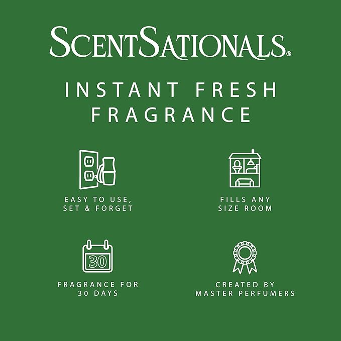 ScentSationals Honeysuckle Pineapple Fragrance Oil Plug In Air Freshener Refills 3-Pack - Works with Scentsationals Wall Plugs, Long-Lasting Home Fragrance, 0.8 fl oz Each, Packaging May Vary