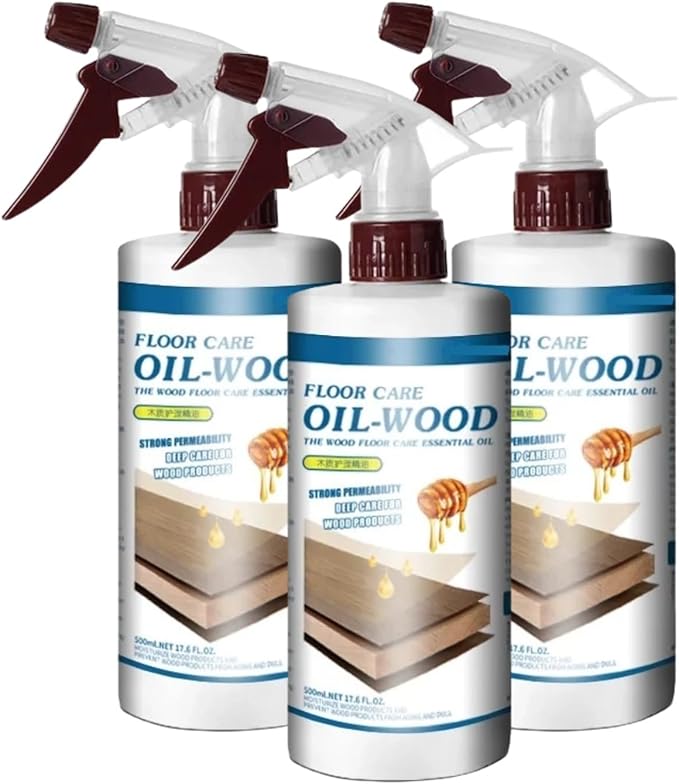 500ml Floor Polish And Restorer For Good Daily Clean Floor Care Solid Wood Waxing Oil Essential Oil Care To Prevent Scratches(3pcs)