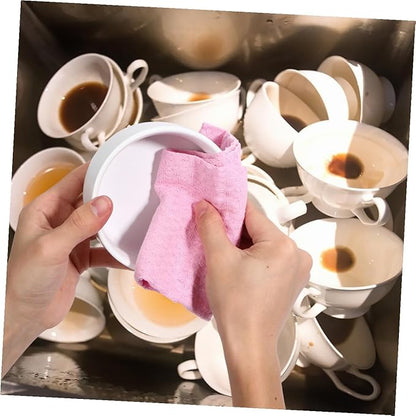 VICASKY 4pcs 100% Cotton Dish Cloth Set, Absorbent Kitchen Cleaning Wipes, Sturdy Lint-Free Cloths for Counter and Dishwashing Use