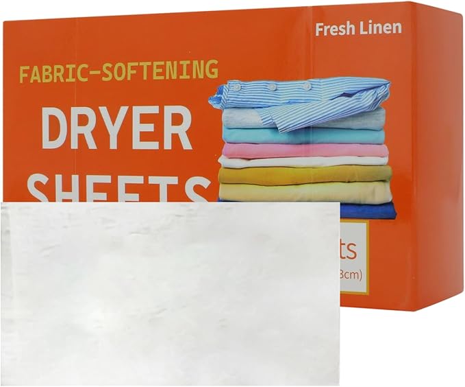 Laundry Fabric Sheets – 120 Scented Softener Pieces, Dryer Use | Fabric Conditioner Tablets for Washer Apartment Dormitory Household Cleaning Bathroom