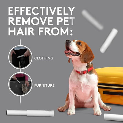 Flint Classic White Retractable Mini Lint Roller with 30 Extra Sticky Sheets, Small and Portable Lint Roller, Ideal Pet Hair Remover, Travel Lint Rollers for pet Hair Extra Sticky