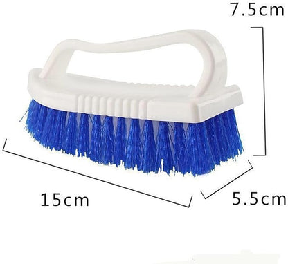 Scrubbing Brush, Scrub Brush with Stiff Bristles Thickened Handle White Utility Cleaning Hand Brush for Cleaning Bathroom Shower Toilet Bathtub Tile Floor Carpet