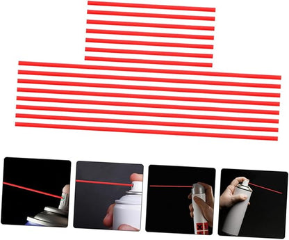 40pcs Plastic Spray Can Lubricant Tube Replacement Tubes Rust Remover Spray Nozzles Leakproof Design Versatile for Home and Industrial Cleaning