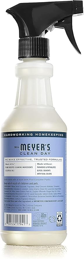 Mrs. MEYER'S Kitchen Set, Dish Soap, Hand Soap, and Multi-Surface Cleaner, 3 CT (Bluebell)