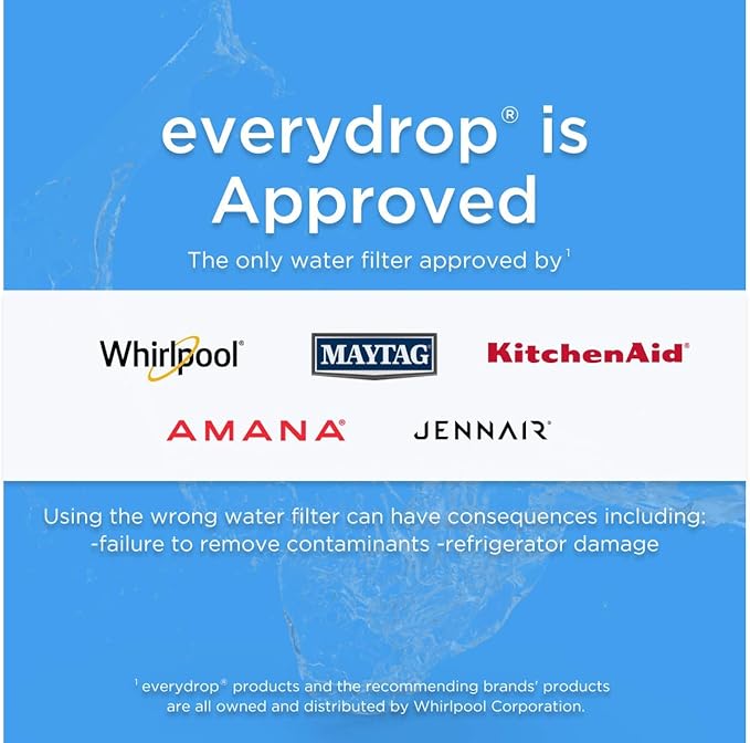 everydrop by Whirlpool Ice and Water Refrigerator Filter 4, EDR4RXD1, Single-Pack & Affresh Garbage Disposal Cleaner, Removes Odor-Causing Residues, 3 Tablets