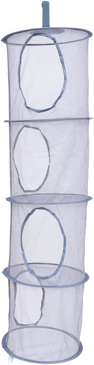 1pc Foldable Mesh Laundry Drying Basket Versatile Hanging Storage Organizer for Clothes Toys and Sundries for Bathroom Bedroom and Living Room Use