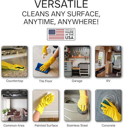 Industrial-Strength All-Purpose Cleaning Spray, Heavy-Duty Cleaner for Kitchen & Home, Multi-Surface Deep Cleaner, Made in the USA, Citrus Scent, 32oz (2 Bottles)