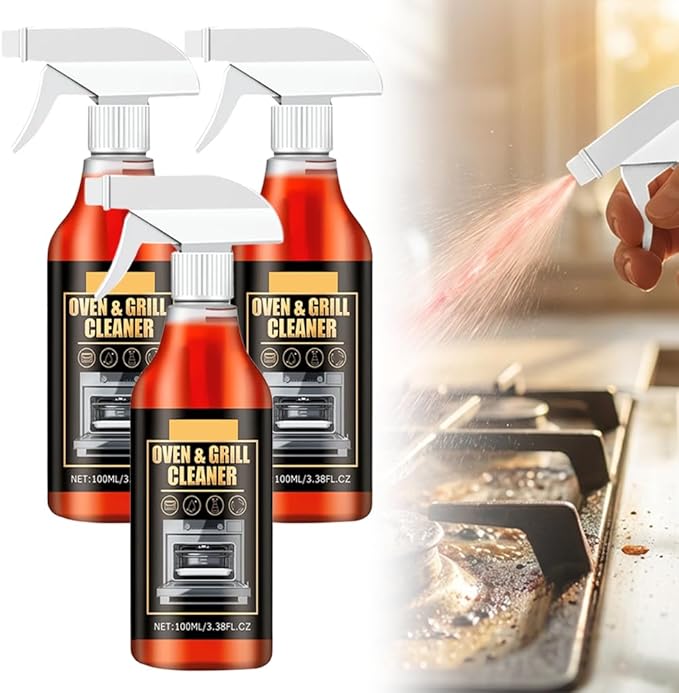 Kitchen Heavy Oil Cleaner Spray,Clean Spray Cleaner for Ovens,Countertops,Stovetop,100Ml All Purpose Kitchens Heavy Oil Cleaning Agent (3PC)
