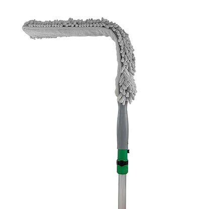 Unger Commercial StarDuster Proflex Elite 18"" Microfiber Duster - Dual-Sided Flexible Design, Includes Extra Sleeve - PED18