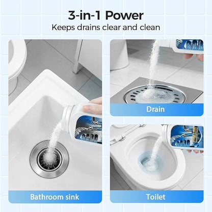 Strong Drain Cleaner for Kitchen, 2026 New Pipeline Dredging Agent, Fast Acting Drain Clog Remover for Home, Powerful Grease Dissolver for Bathroom, Unclog Toilet Clog And Kitchen Sink Pipe Unblocker