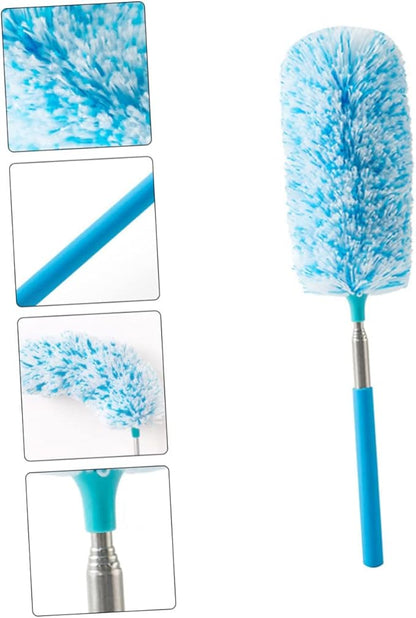 Extendable Microfiber Duster with Bendable Head Household Cleaning Tool for Dusting Blinds Furniture and Windows Material for Long Term Use