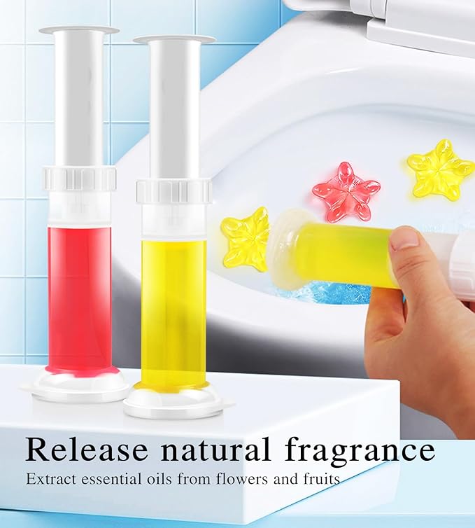 Toilet Gel, 84Count 7 Kinds Of Scent Toilet Cleaner Bowl Gel Stamp Kit Air Freshener