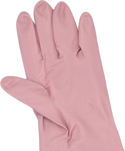 RARITYUS Household Kitchen Cleaning Gloves Waterproof Cotton Lined Dishwashing Non-Slip Long Cuff Gloves