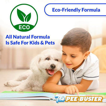 The Pee Buster Pet Stain Remover - Cleaning Spray for Dog and Cat Urine with 5 Cleaning Tablets