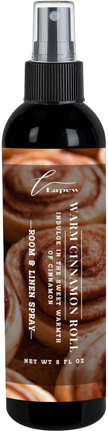 Lapew Room & Linen Spray | Fragrance Mist for Home, Car & Office | Fabric & Air Freshener | Neutralizing Mist | Made in USA | Warm Cinnamon Roll