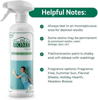CHOMP! Painted Wall Cleaner Spray, Multipurpose for Walls, Ceilings, and Baseboards, Removes Dirt, Dust, Odor, Stains, Healthier Home 5-Minute CleanWalls 4-in-1, 32 Ounces (Lavender Fields)