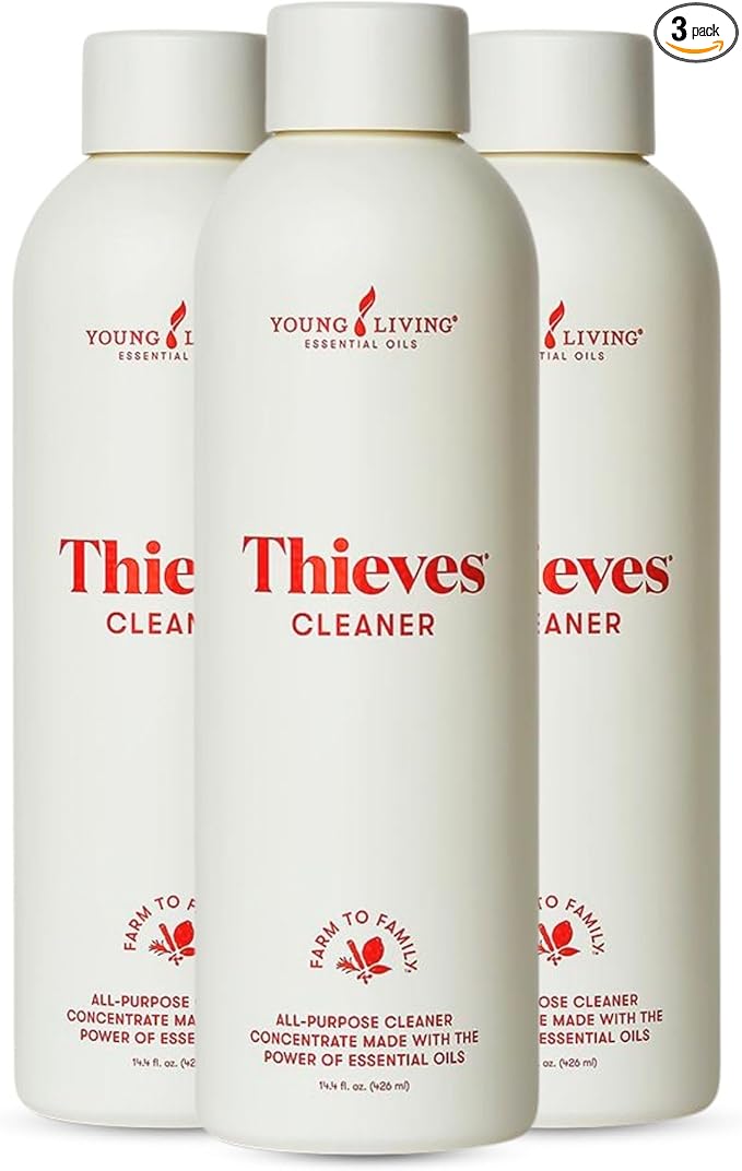 Young Living Thieves Household Cleaner Ultra Concentrated 14.4 fl oz – All Purpose Cleaner for Kitchen, Bathroom & Surfaces – Multipurpose Essential Oil Cleaner – 3 Pack