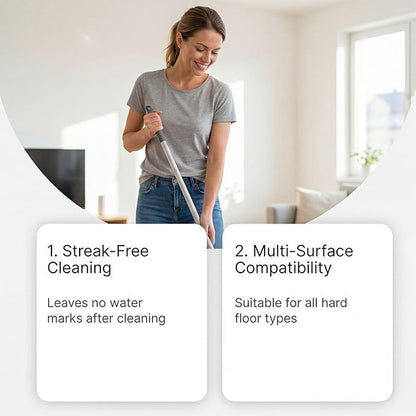 Floor Cleaning Tablets, 12pcs Pre-Measured Dissolvable Mopping Tablets with Fresh Lemon Scent, Multi-Surface Hard Floor Cleaner (2pcs)