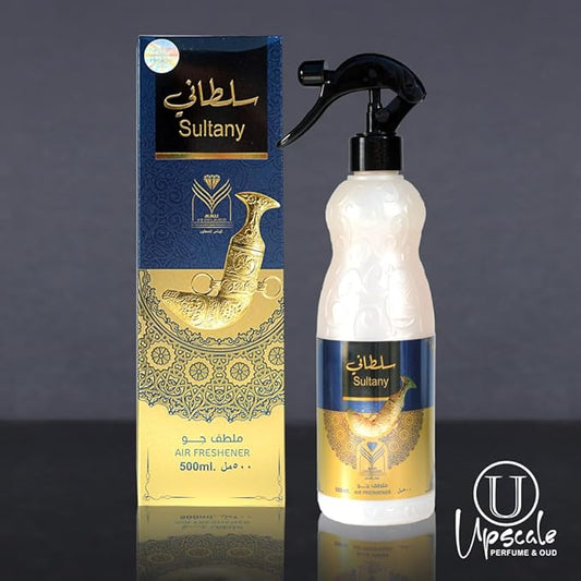 Almas Perfumes Sultany Air Freshener - 480 ML 16.9FL.OZ of Fabric spray - Natural Aged Oud Scent - Odor Fighting Room Spray - long lasting Aroma for home